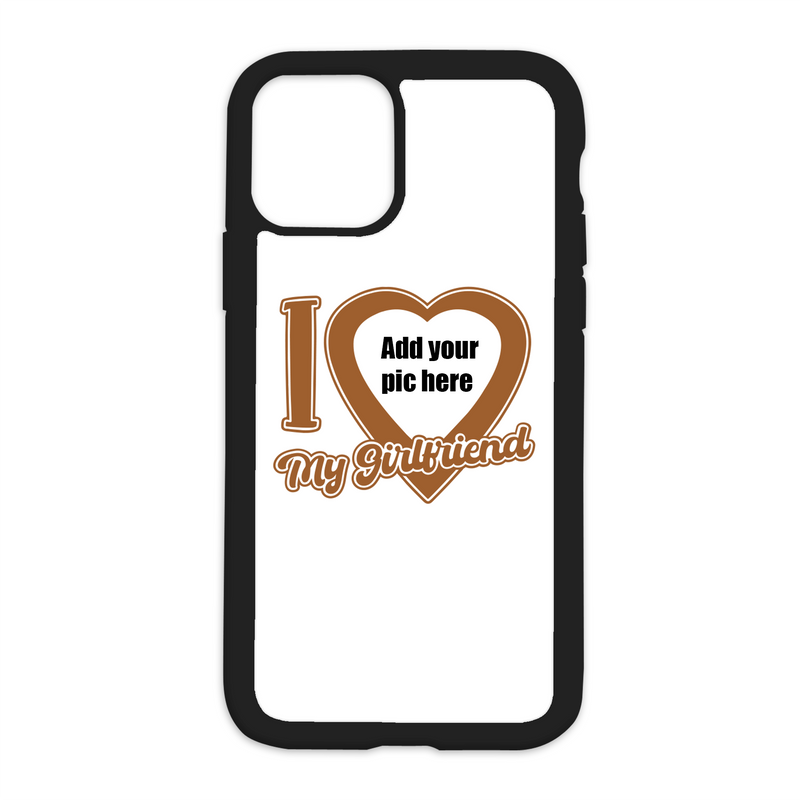 White I Love My Girlfriend CUSTOM Design On Black Phone Case *PLEASE READ DESCRIPTION*