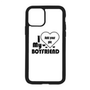 White I Love My Boyfriend CUSTOM Design On Black Phone Case *PLEASE READ DESCRIPTION*