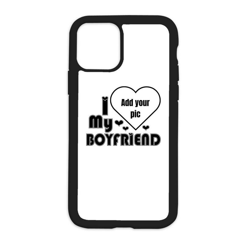 White I Love My Boyfriend CUSTOM Design On Black Phone Case *PLEASE READ DESCRIPTION*