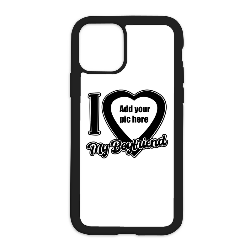 White I Love My Girlfriend CUSTOM Design On Black Phone Case *PLEASE READ DESCRIPTION*