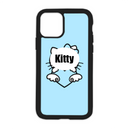 Kitty Holding Heart Design On Black Phone Case