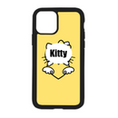 Kitty Holding Heart Design On Black Phone Case