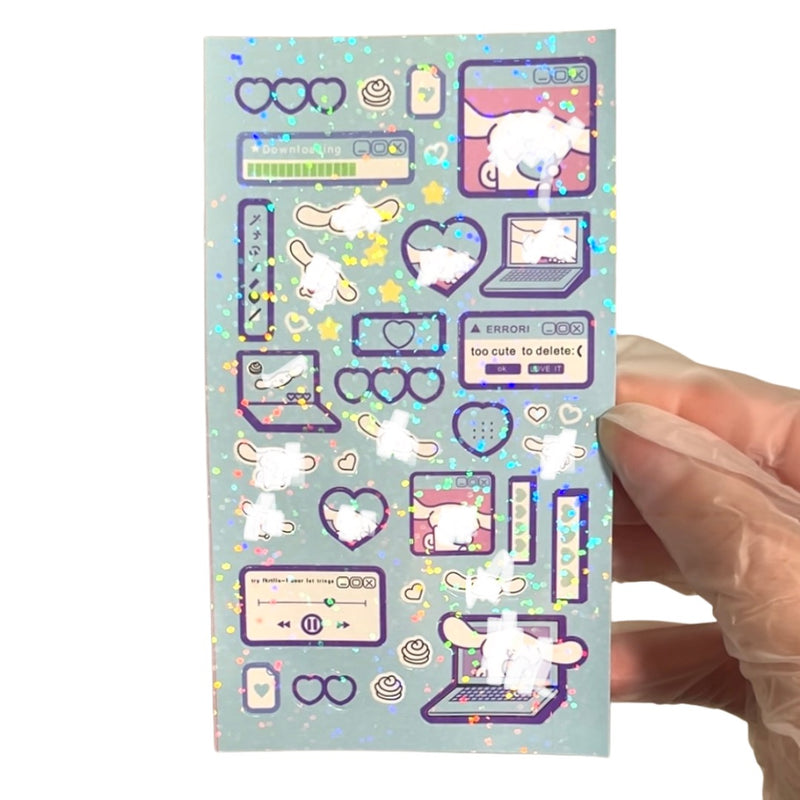 Sticker One Sheet Holographic Glitter