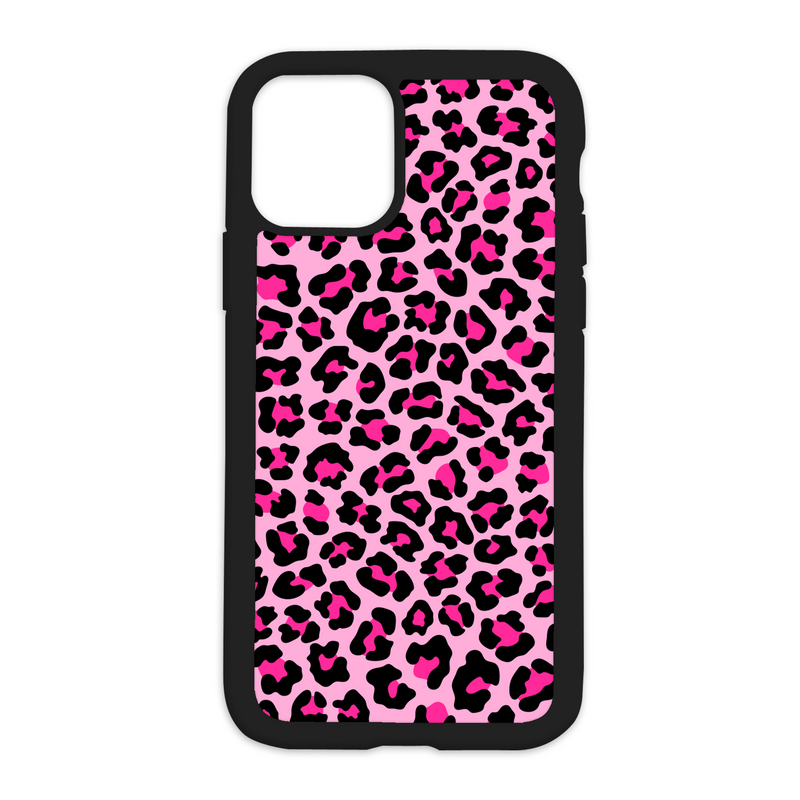 Cheetah Leopard Design On Black Phone Case