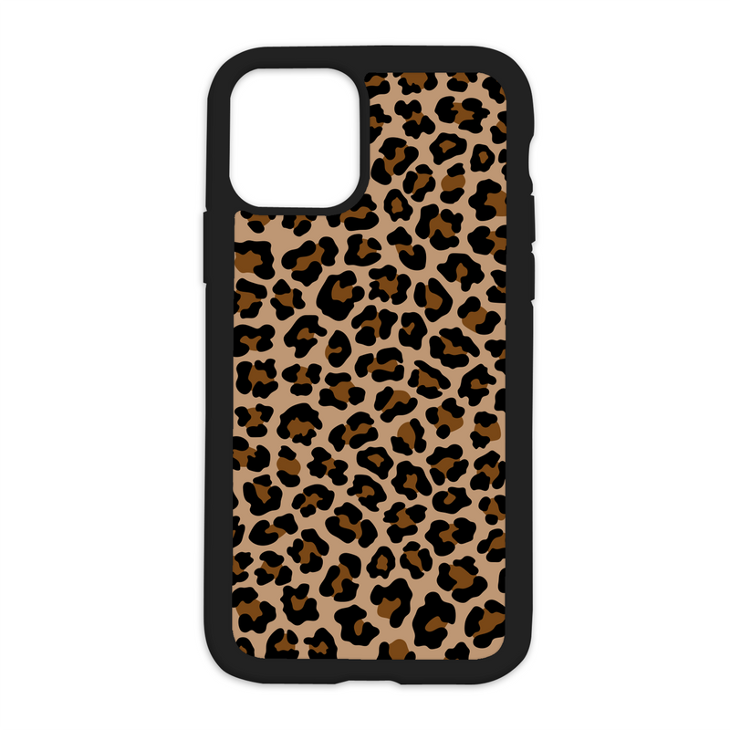 Cheetah Leopard Design On Black Phone Case