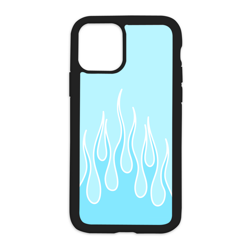 Flame Design On Black Phone Case