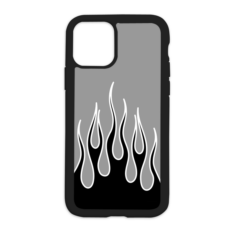 Flame Design On Black Phone Case