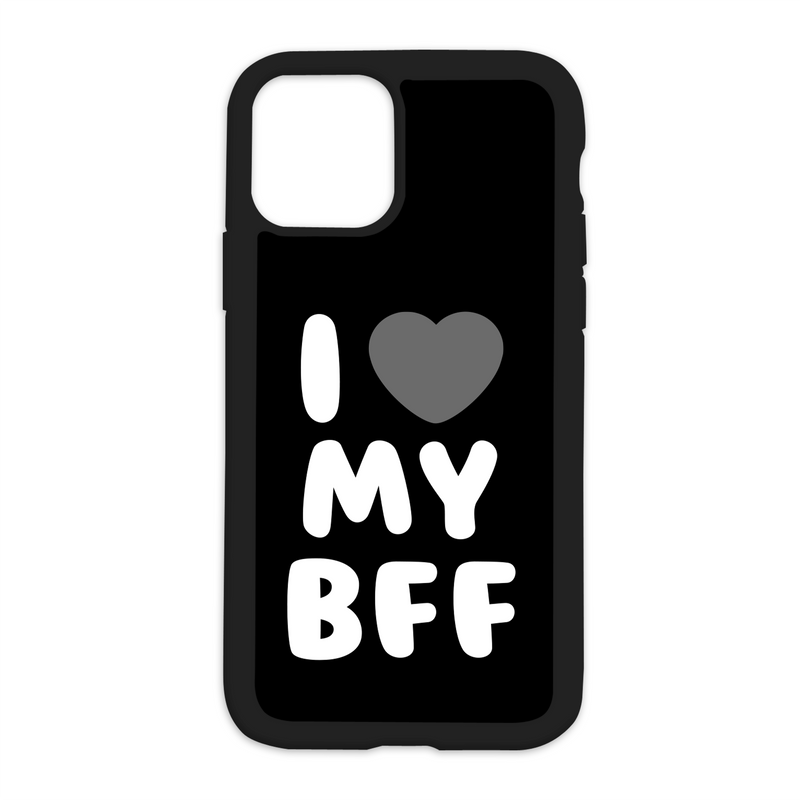 Black I Love My Bff Design On Black Phone Case