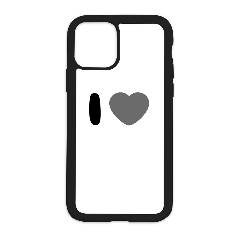 White I Love CUSTOM Design On Black Phone Case *PLEASE READ DESCRIPTION*