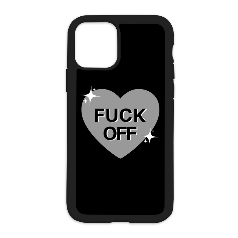 Fuck Off Design On Black Phone Case