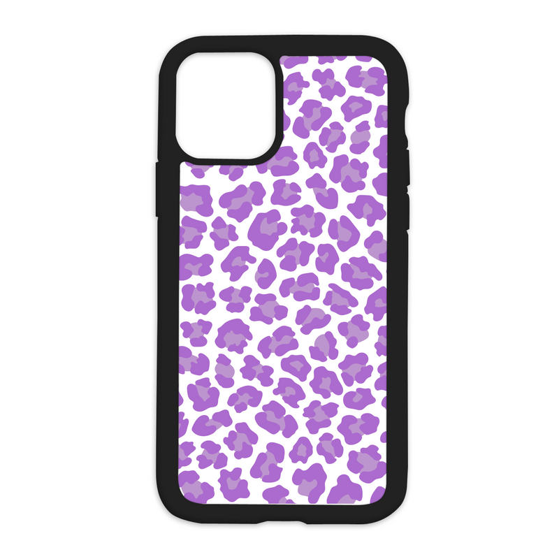 Leopard Print Design On Black Phone Case