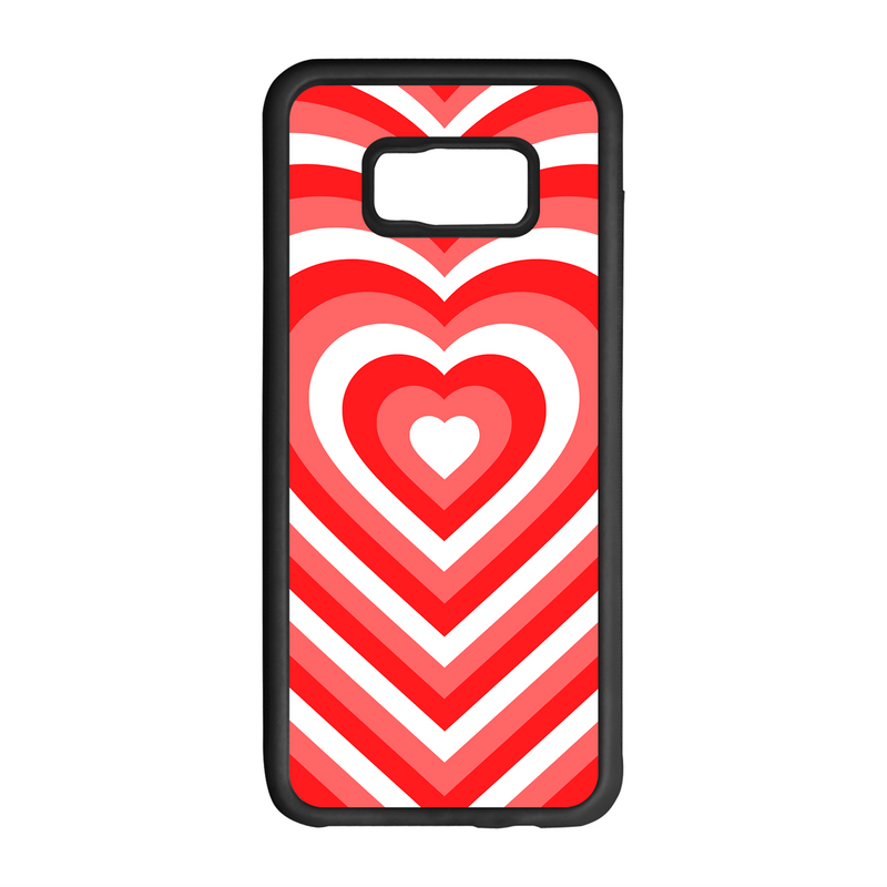 Heart Effect Design On Black Phone Case