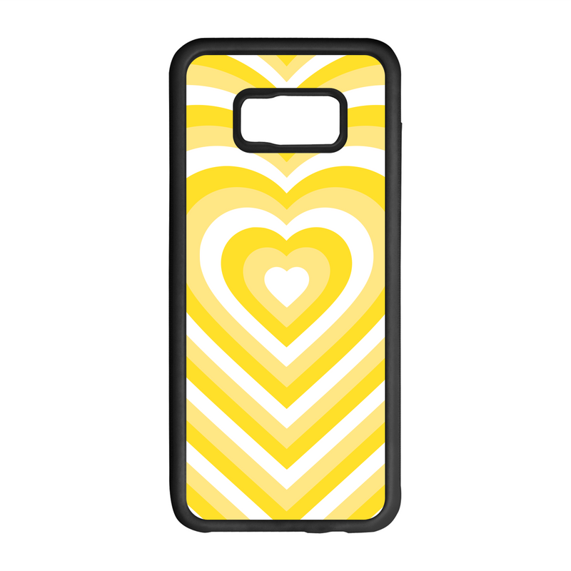 Heart Effect Design On Black Phone Case