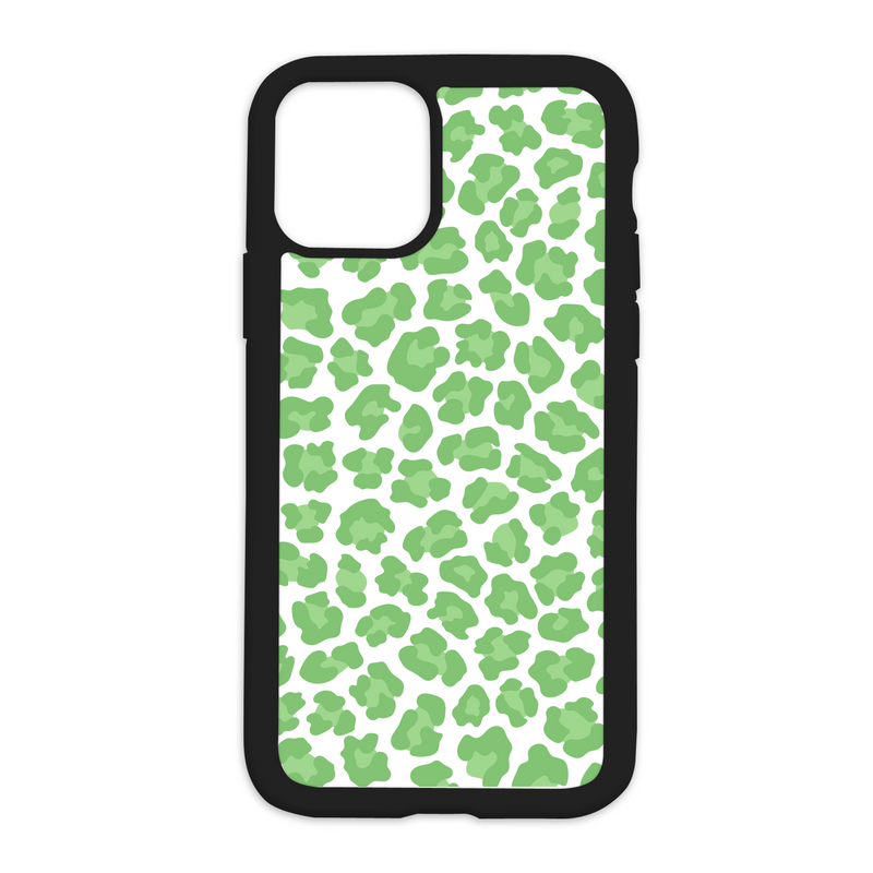 Leopard Print Design On Black Phone Case