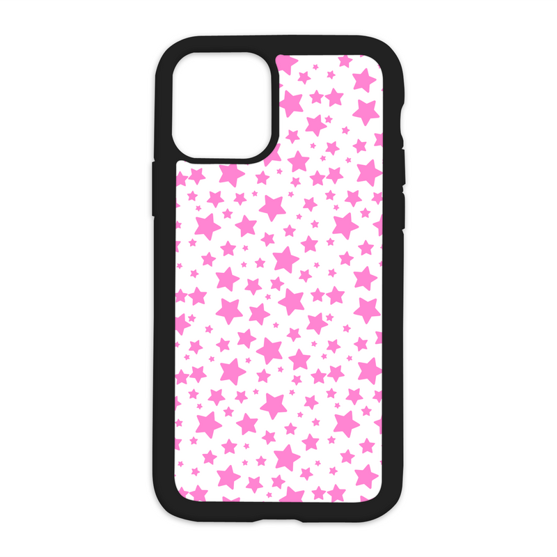 Stars Pattern Design On Black Phone Case