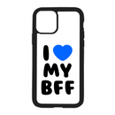 White I Love My Bff Design On Black Phone Case