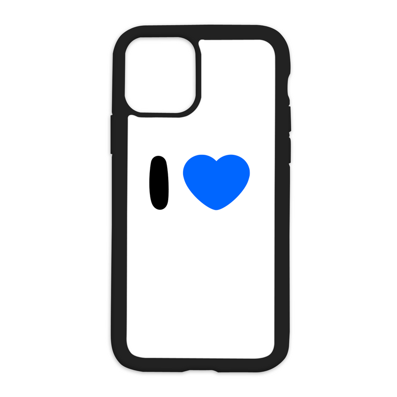 White I Love CUSTOM Design On Black Phone Case *PLEASE READ DESCRIPTION*