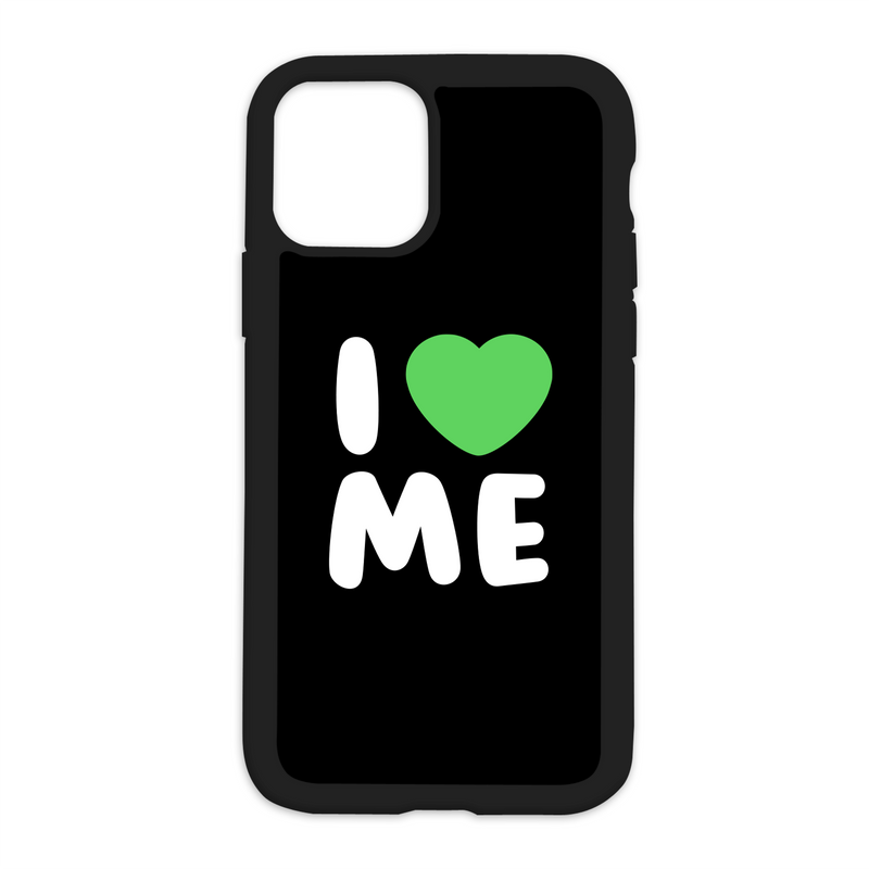 Black I Love Me Design On Black Phone Case