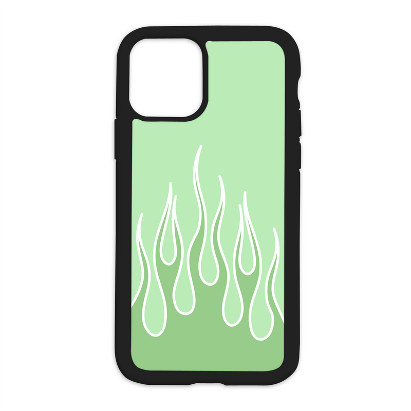 Flame Design On Black Phone Case