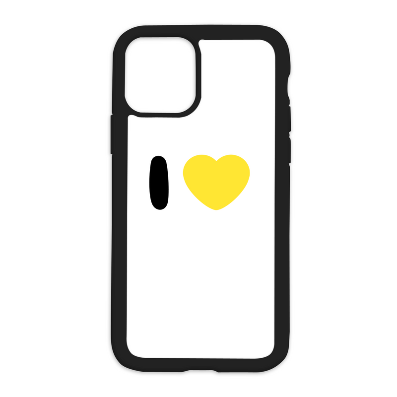 White I Love CUSTOM Design On Black Phone Case *PLEASE READ DESCRIPTION*