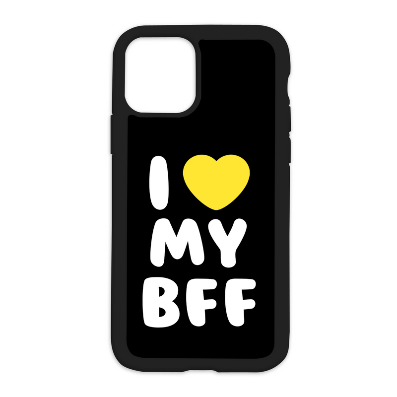 Black I Love My Bff Design On Black Phone Case