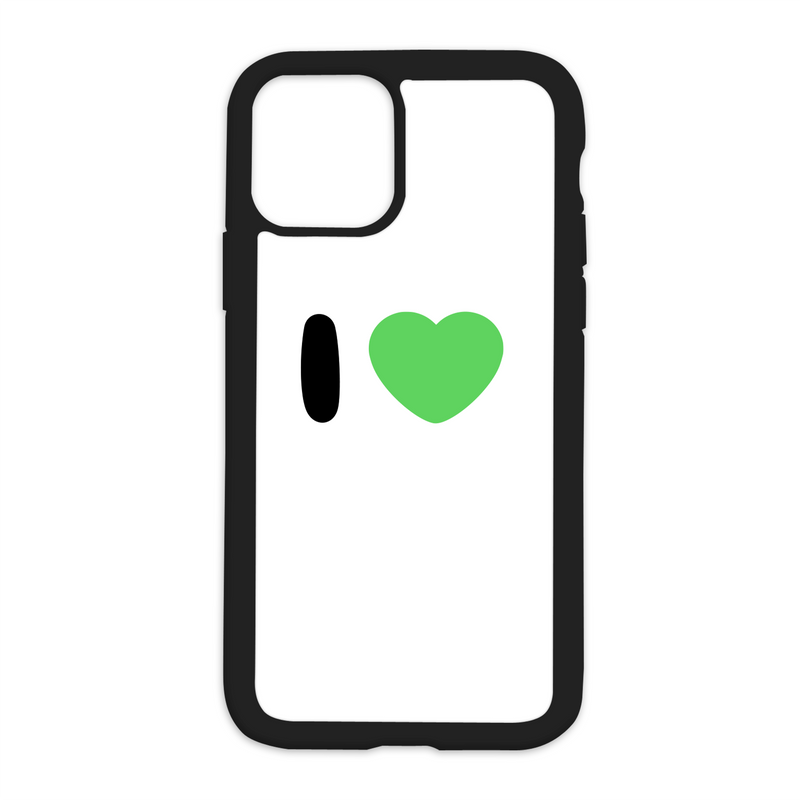 White I Love CUSTOM Design On Black Phone Case *PLEASE READ DESCRIPTION*