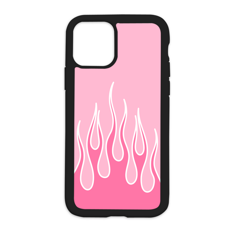 Flame Design On Black Phone Case