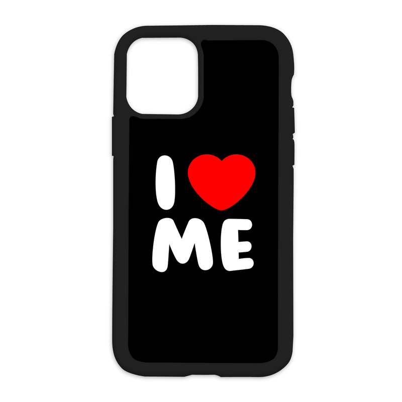 Black I Love Me Design On Black Phone Case