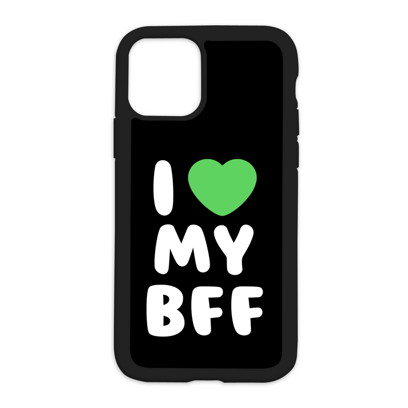 Black I Love My Bff Design On Black Phone Case