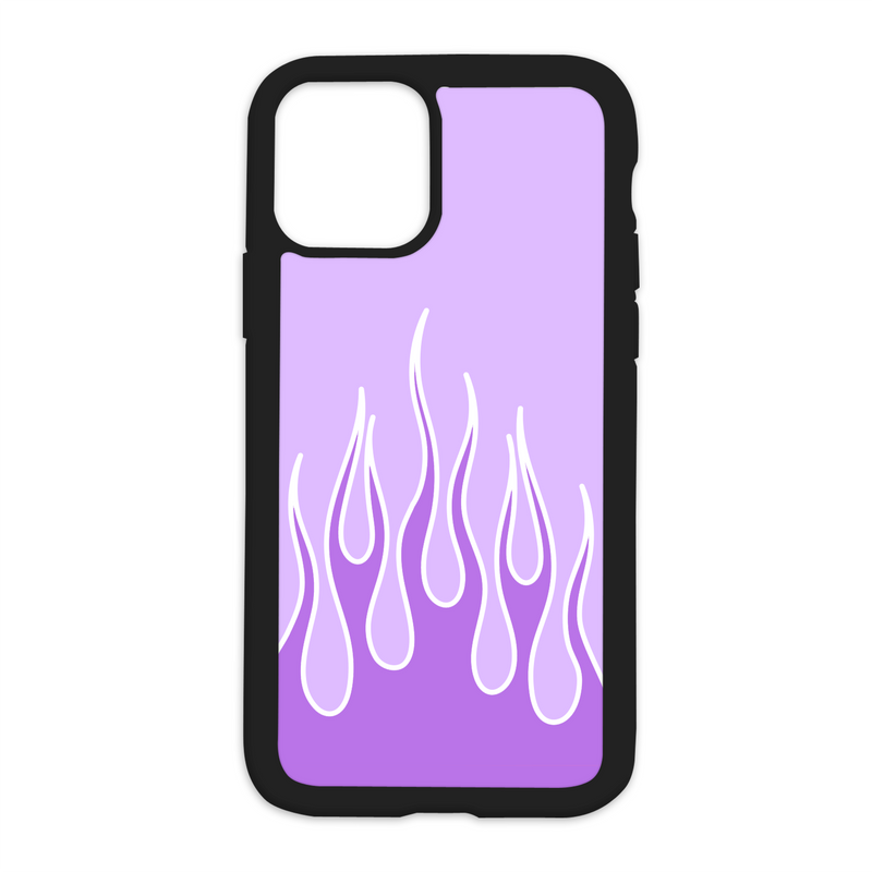 Flame Design On Black Phone Case