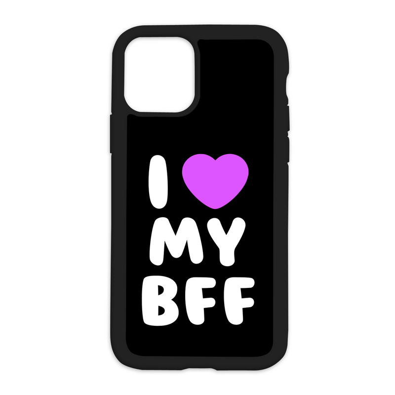 Black I Love My Bff Design On Black Phone Case