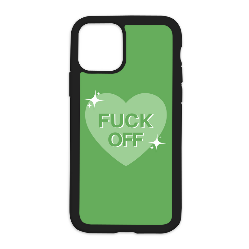 Fuck Off Design On Black Phone Case