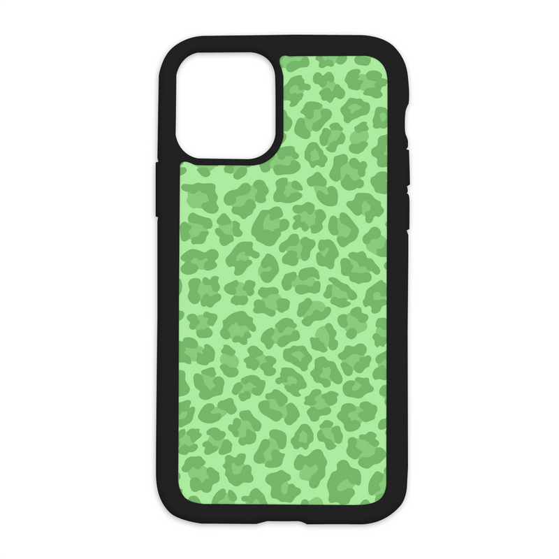 Cheetah Print Design On Black Phone Case