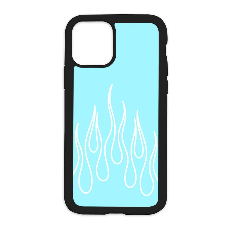 Flame Design On Black Phone Case