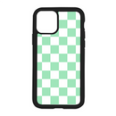 Checkered Design On Black Phone Case