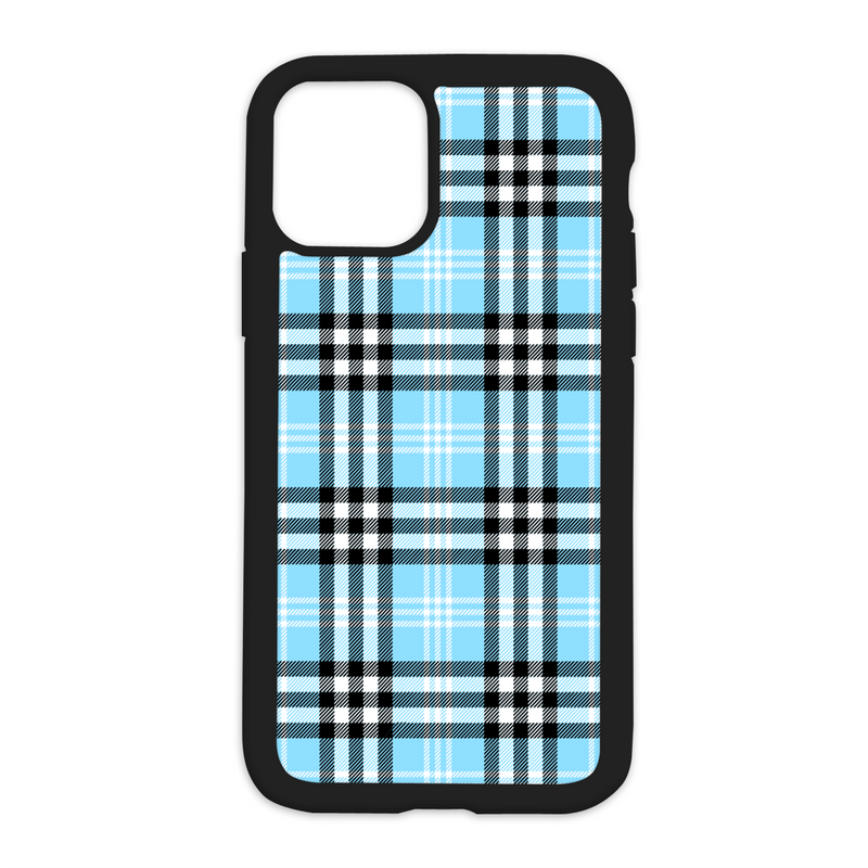 Plaid Design On Black Phone Case