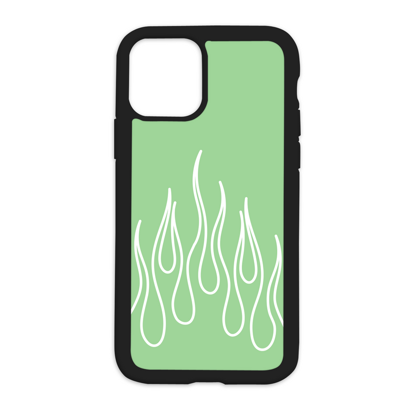 Flame Design On Black Phone Case