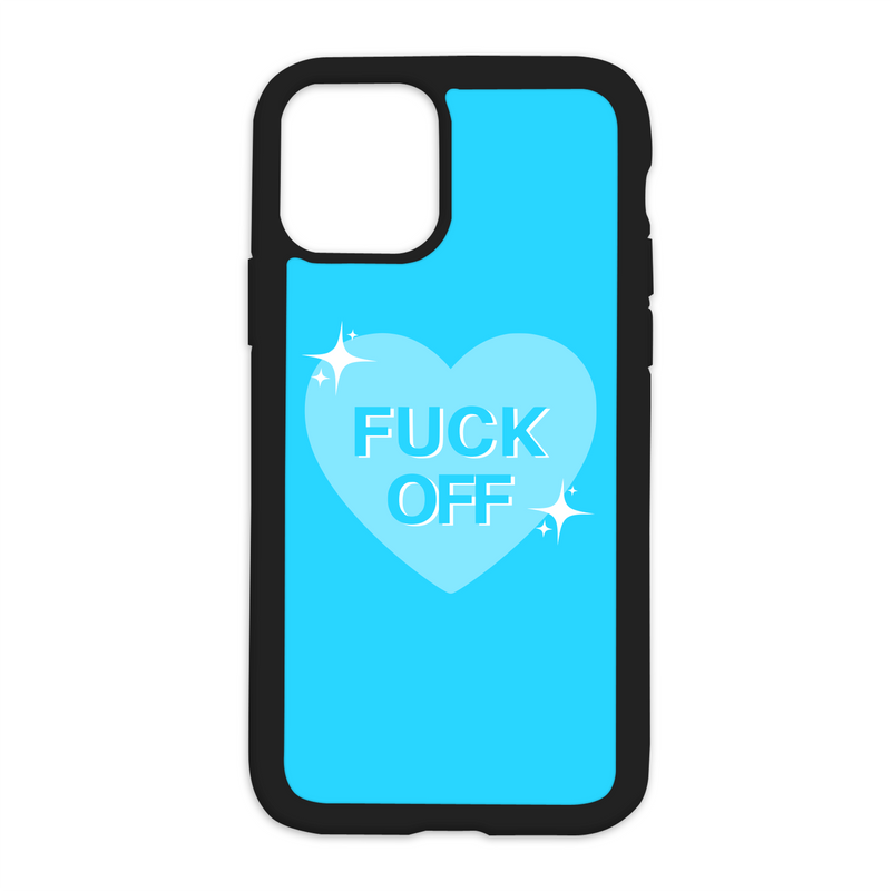 Fuck Off Design On Black Phone Case