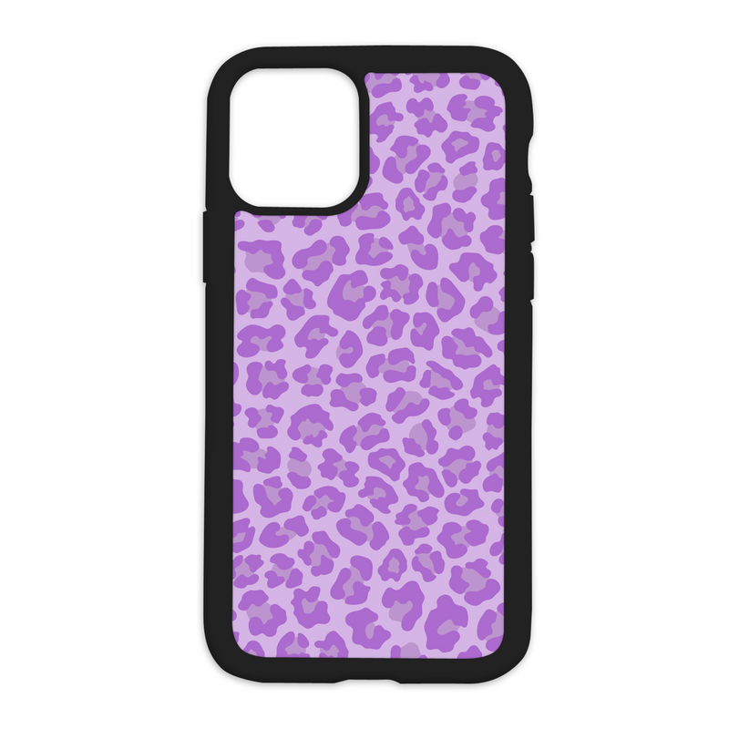 Cheetah Print Design On Black Phone Case