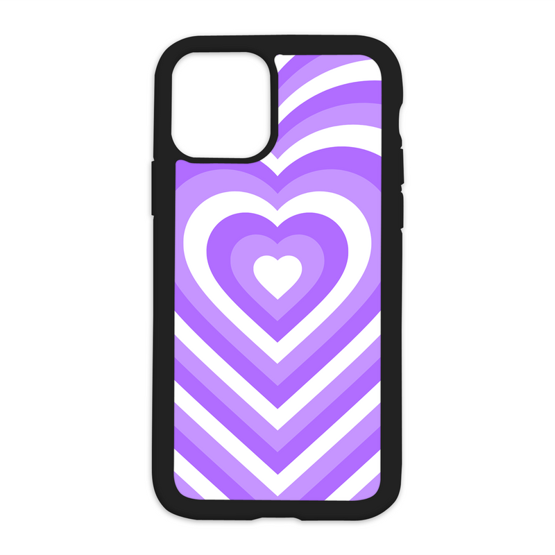 Heart Effect Design On Black Phone Case