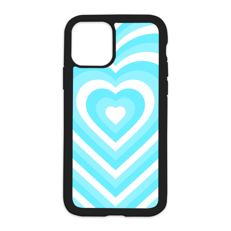 Heart Effect Design On Black Phone Case