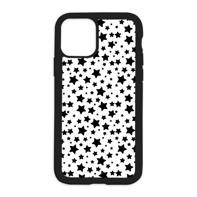 Stars Pattern Design On Black Phone Case