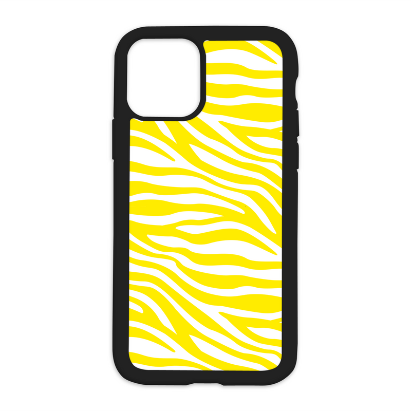 Zebra Print Design On Black Phone Case