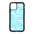 Zebra Print Design On Black Phone Case