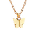 Yellow Butterfly Pendant Necklace - Deluxe Amour