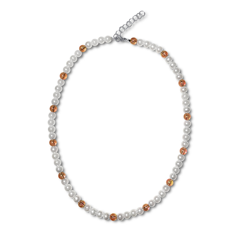 Colored Pearl Pattern Necklace