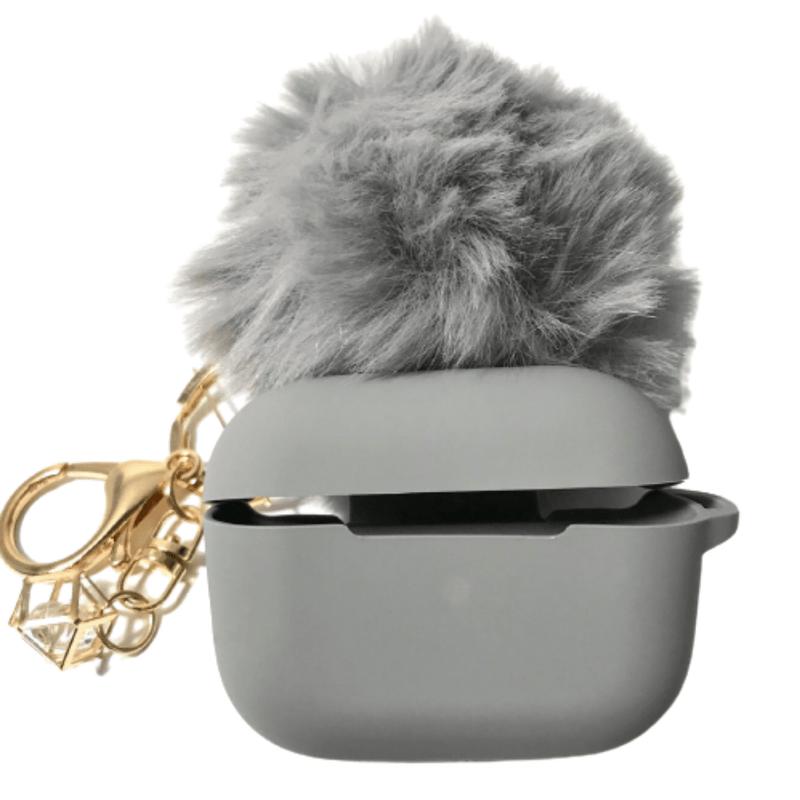 Pro: Gray Pompom Case - Deluxe Amour