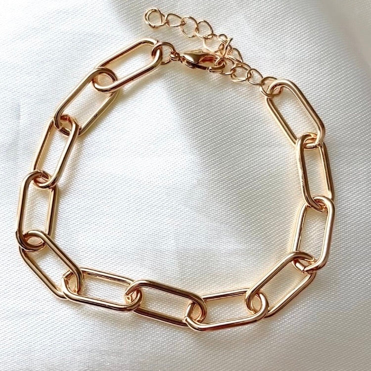 Gold Chain Link Bracelet